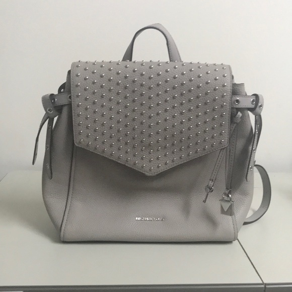 Michael Kors Handbags - Mini Gray Studded Michael Kors Backpack